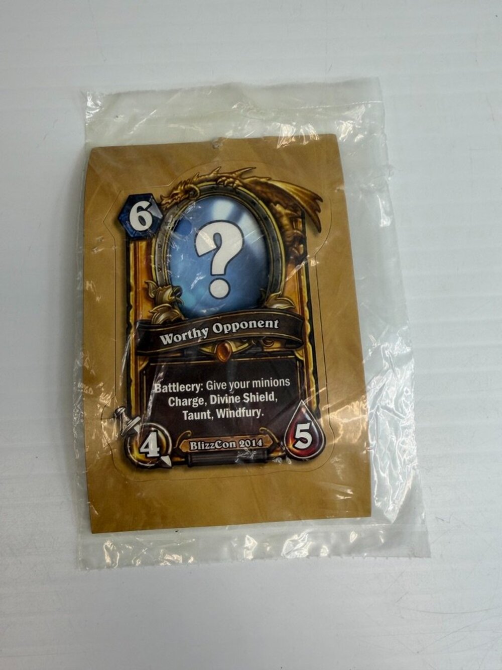 Hearthstone Worthy Opponent Magnet BlizzCon 2014 Blizzard Warcraft Collect Ni